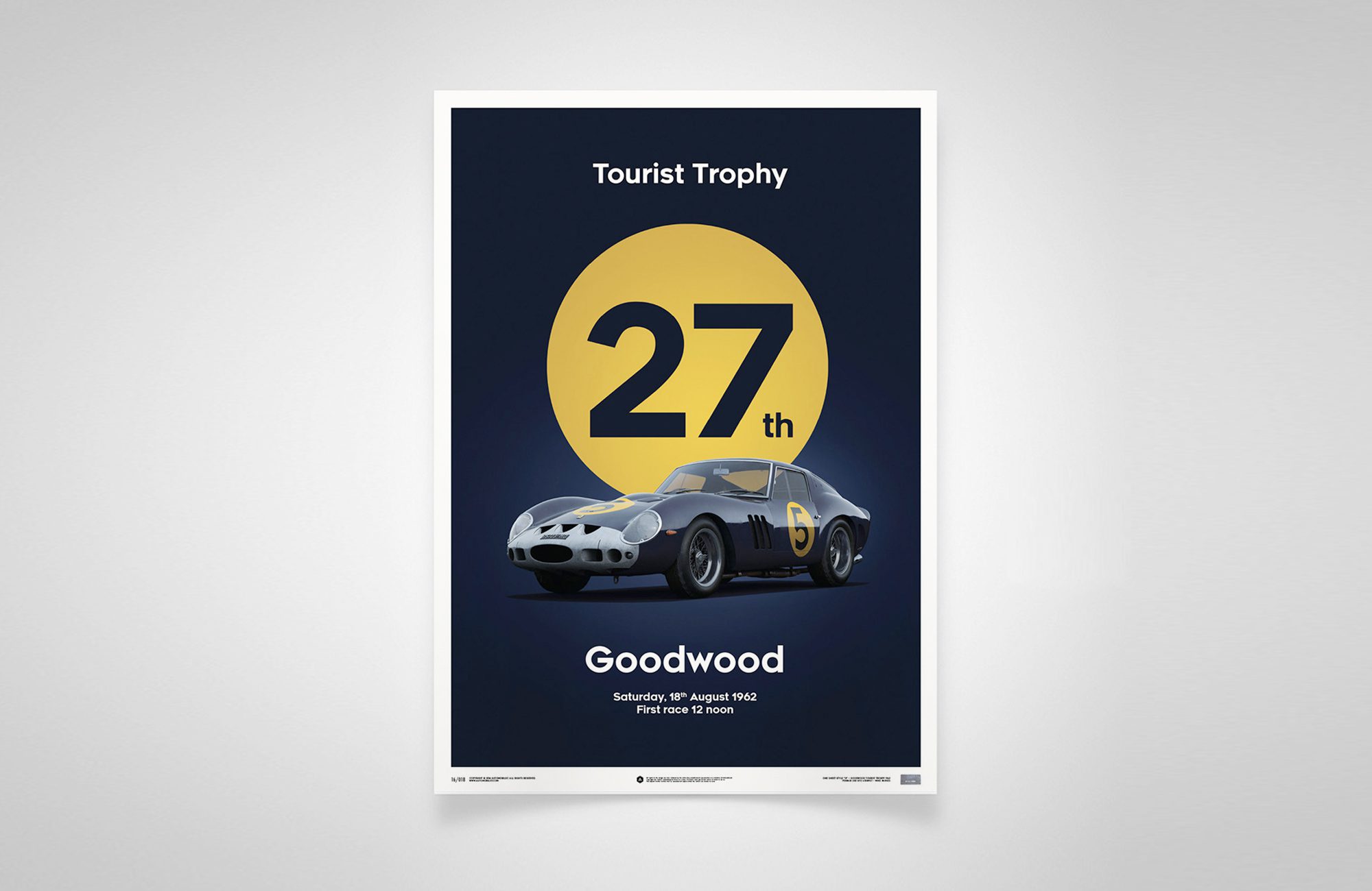 Ferrari 250 GTO – Goodwood Poster Dark Blue – Print 1