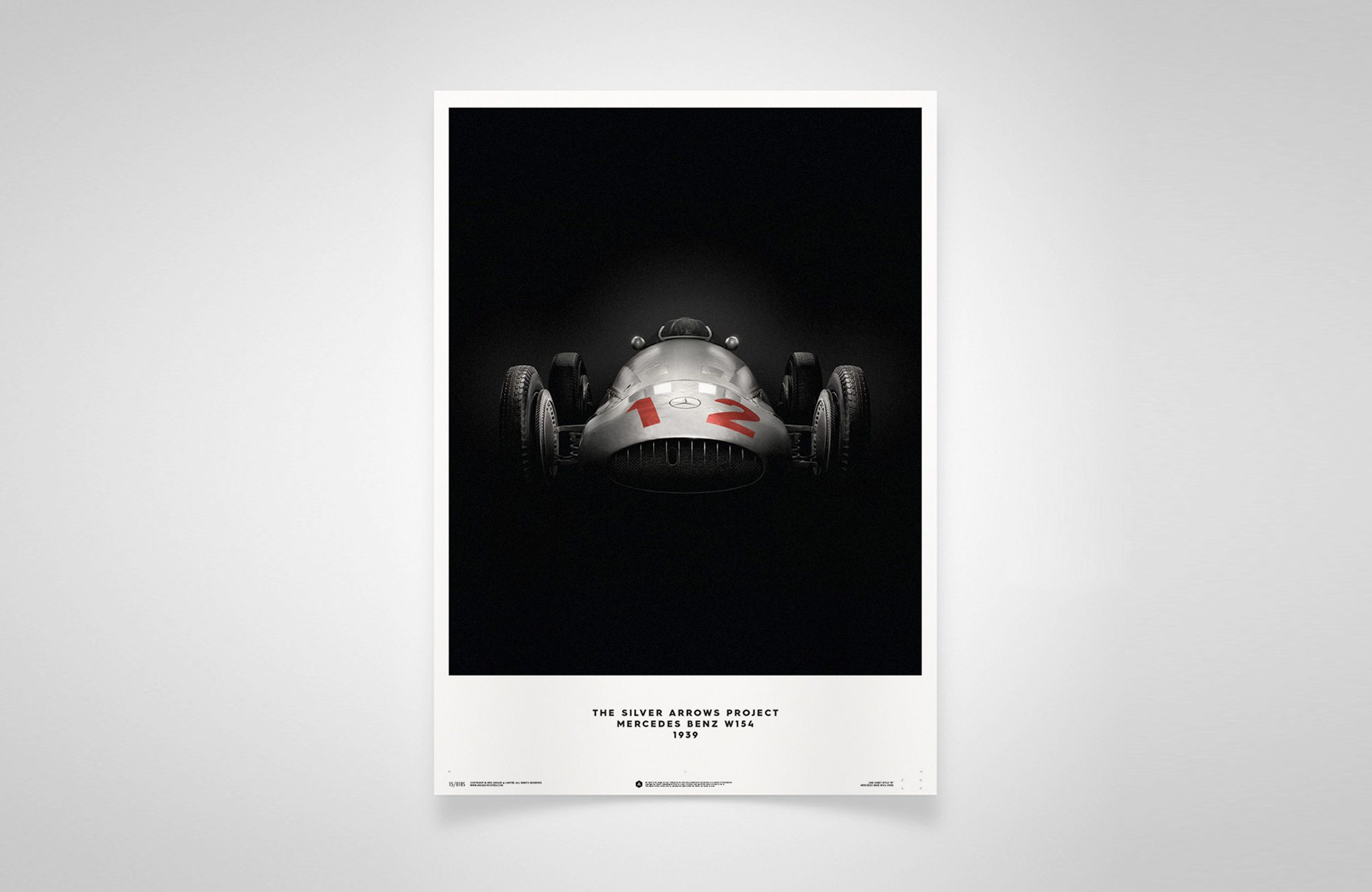 Silver Arrows Poster – Mercedes Benz W154 – Print 1
