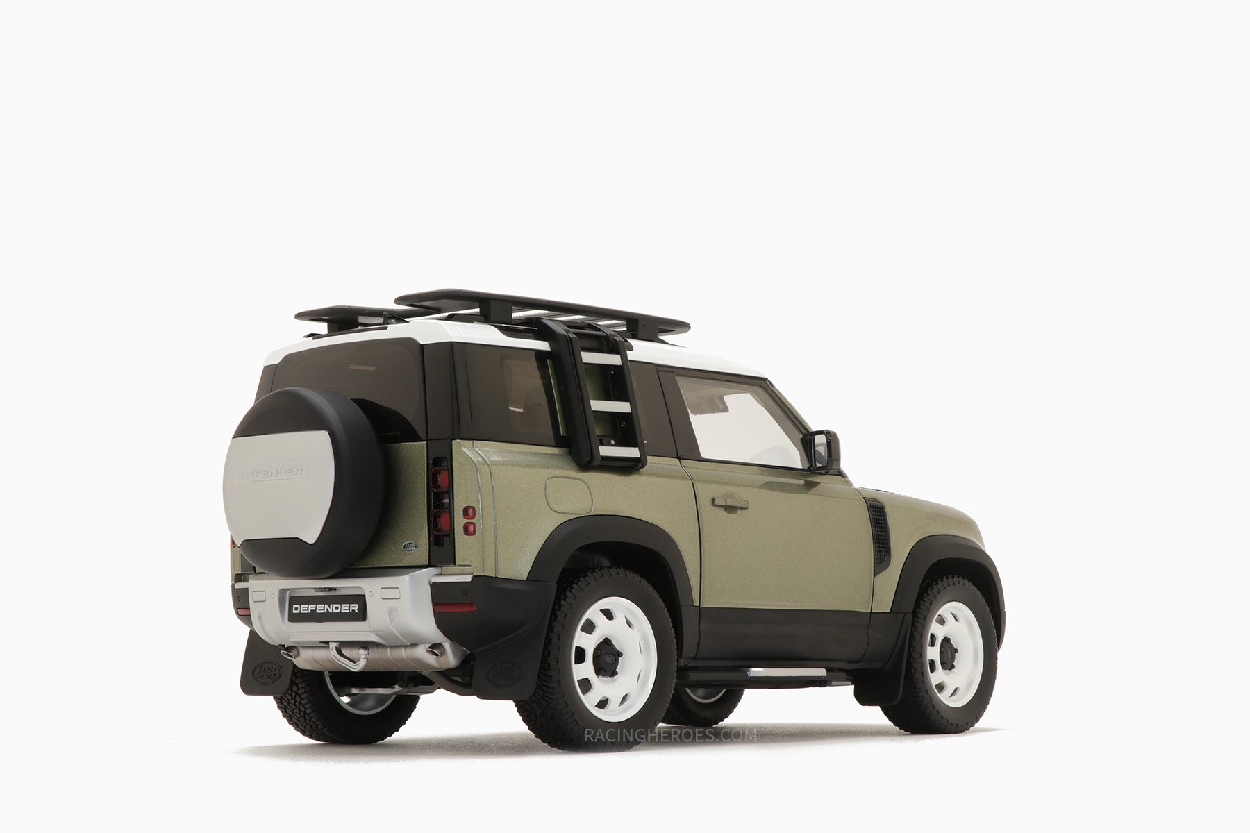 Land Rover Defender 90 with Roof Pack - 2020 - Pangea Green Almost Real 1:18