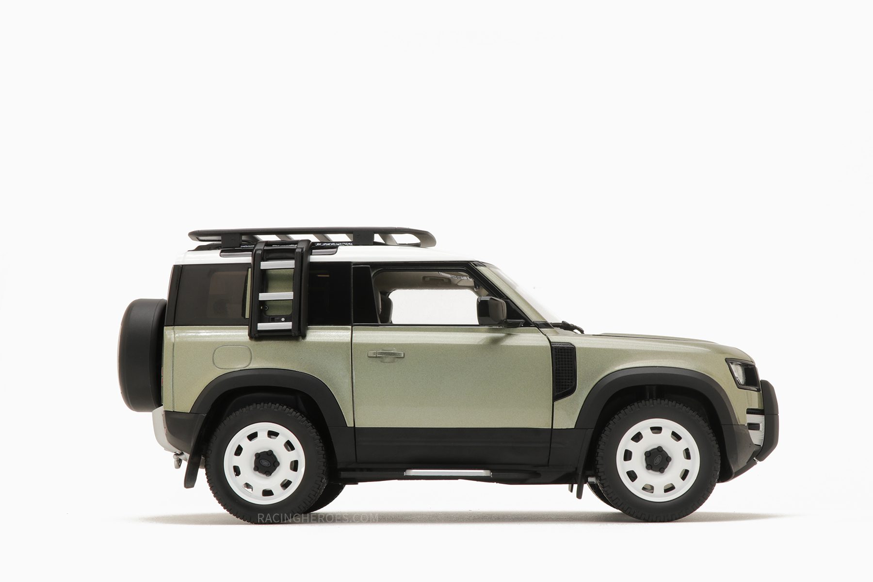Land Rover Defender 90 with Roof Pack - 2020 - Pangea Green Almost Real 1:18